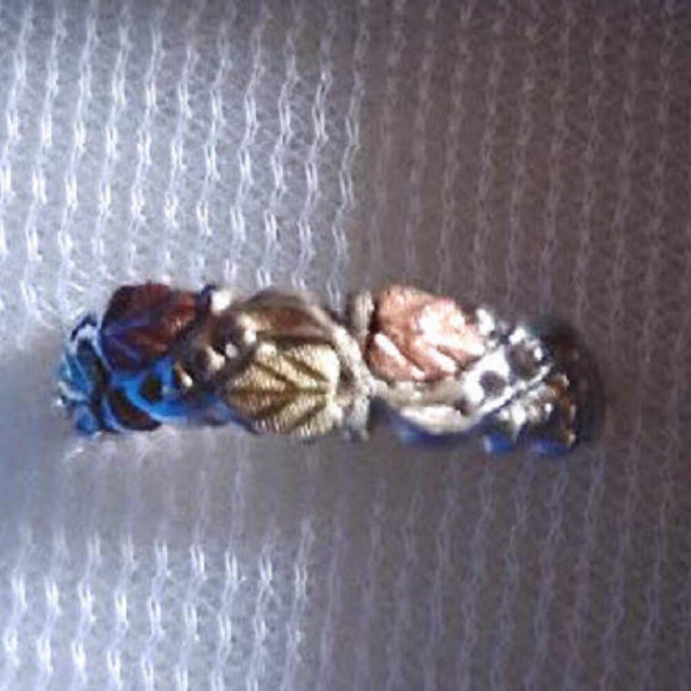 Size 6 ~ Sterling Silver & 12K gold Black Hills Gold band ring - Picture 3 of 3